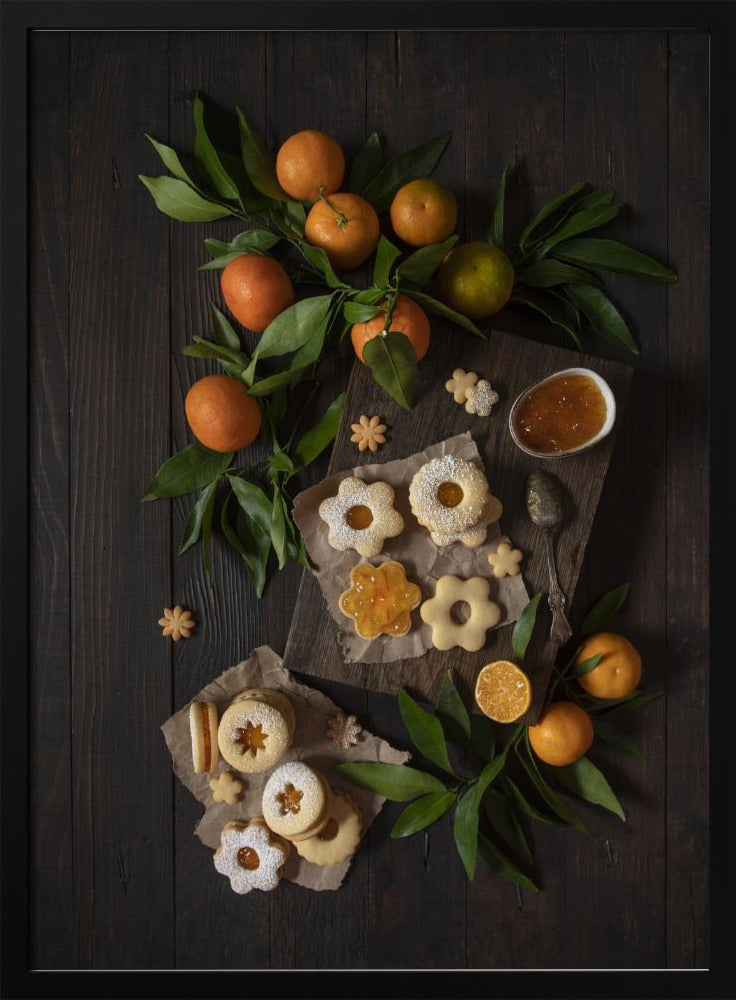 Mandarin Linzer Cookies | Poster