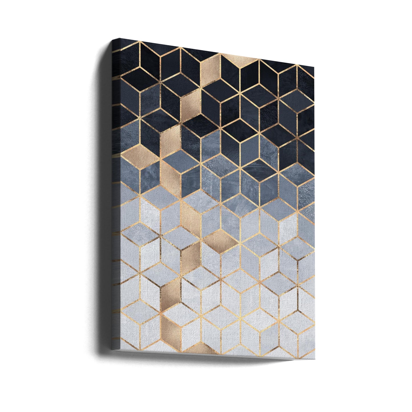 Mjuka blå gradientkuber | Canvas