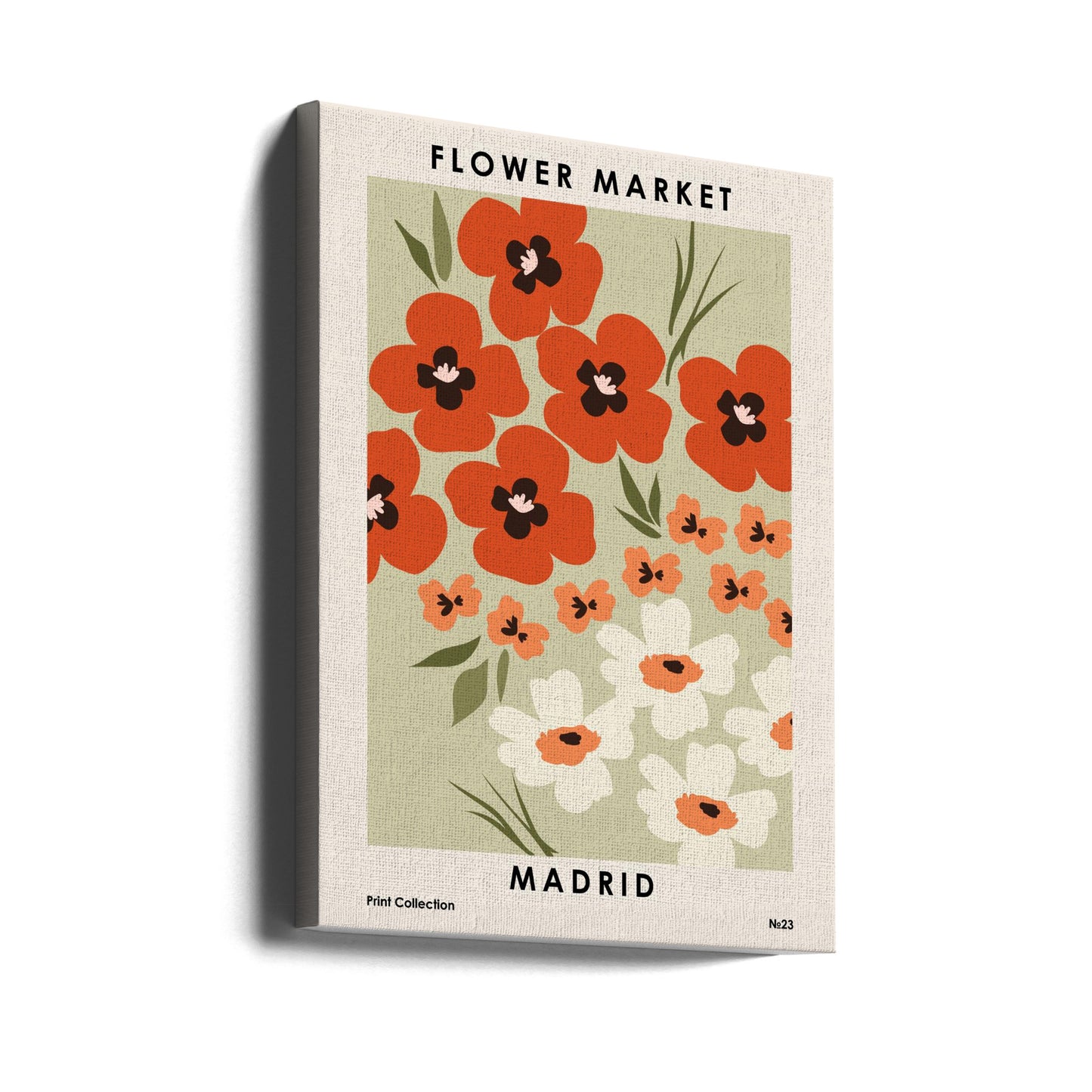 Blomstermarked Madrid | Lærredsbilleder