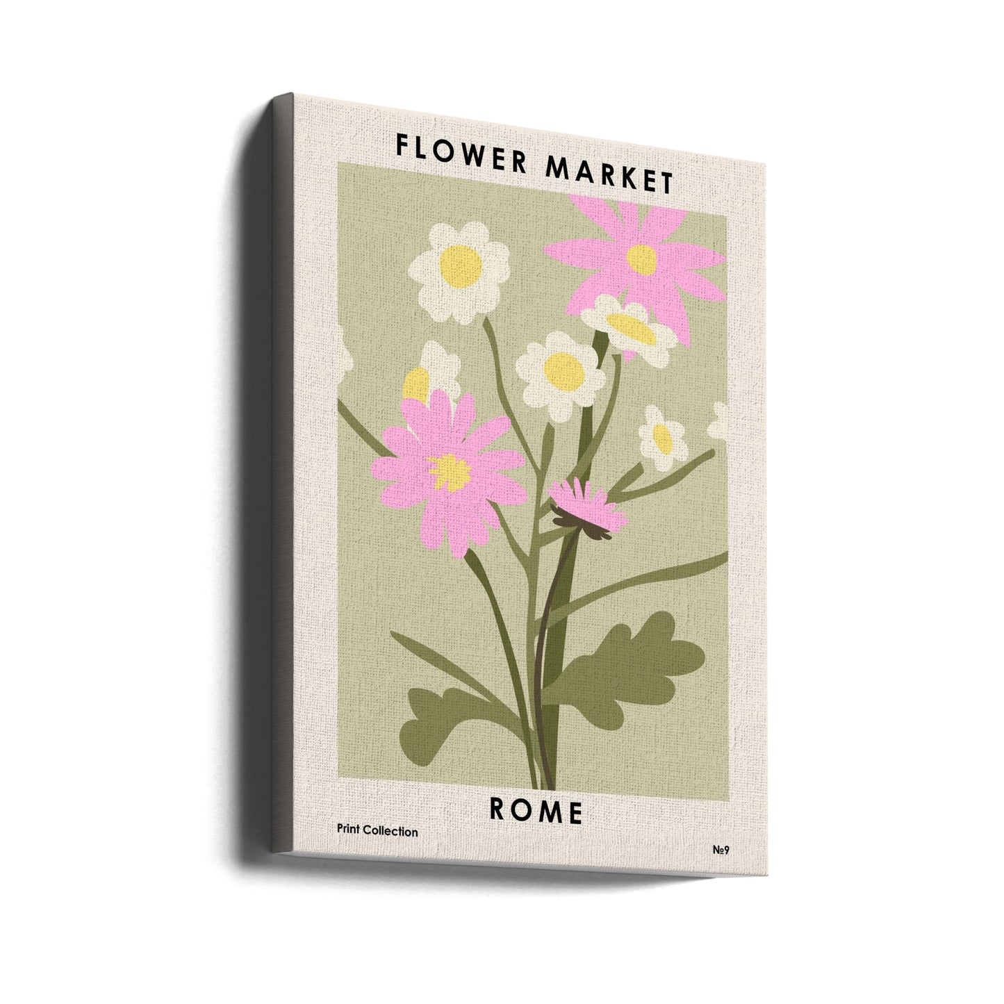 Blomstermarked Rom | Lærredsbilleder