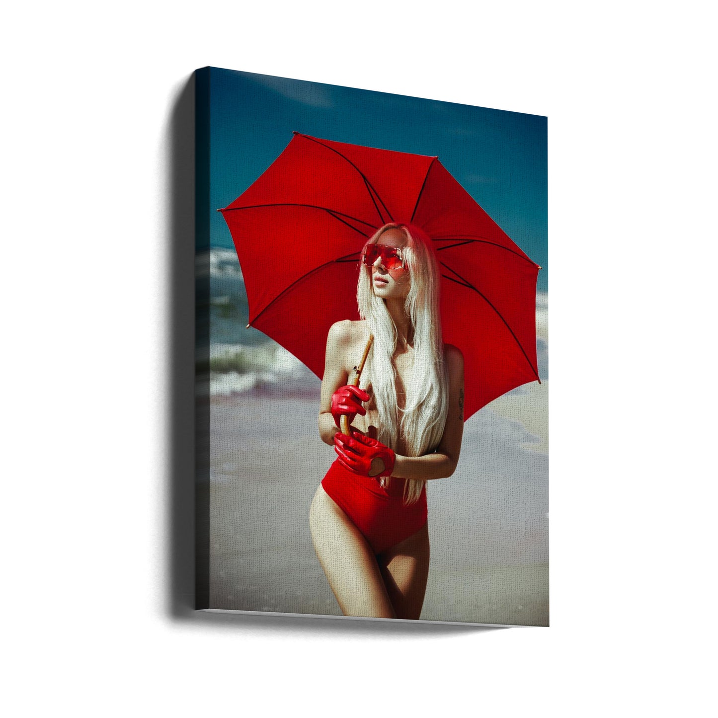 The Red Umbrella | Canvas