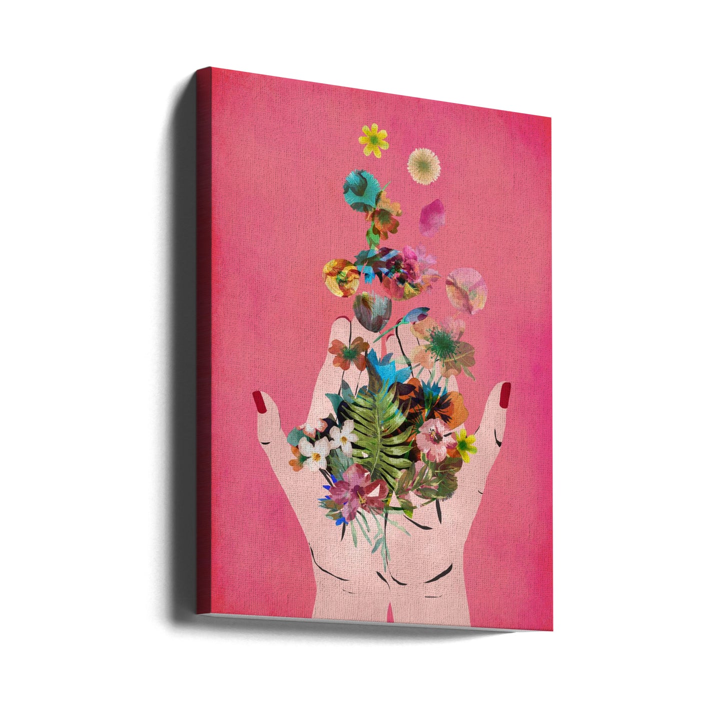 La mano de Frida (versión rosa) | Impresiones en Lienzo