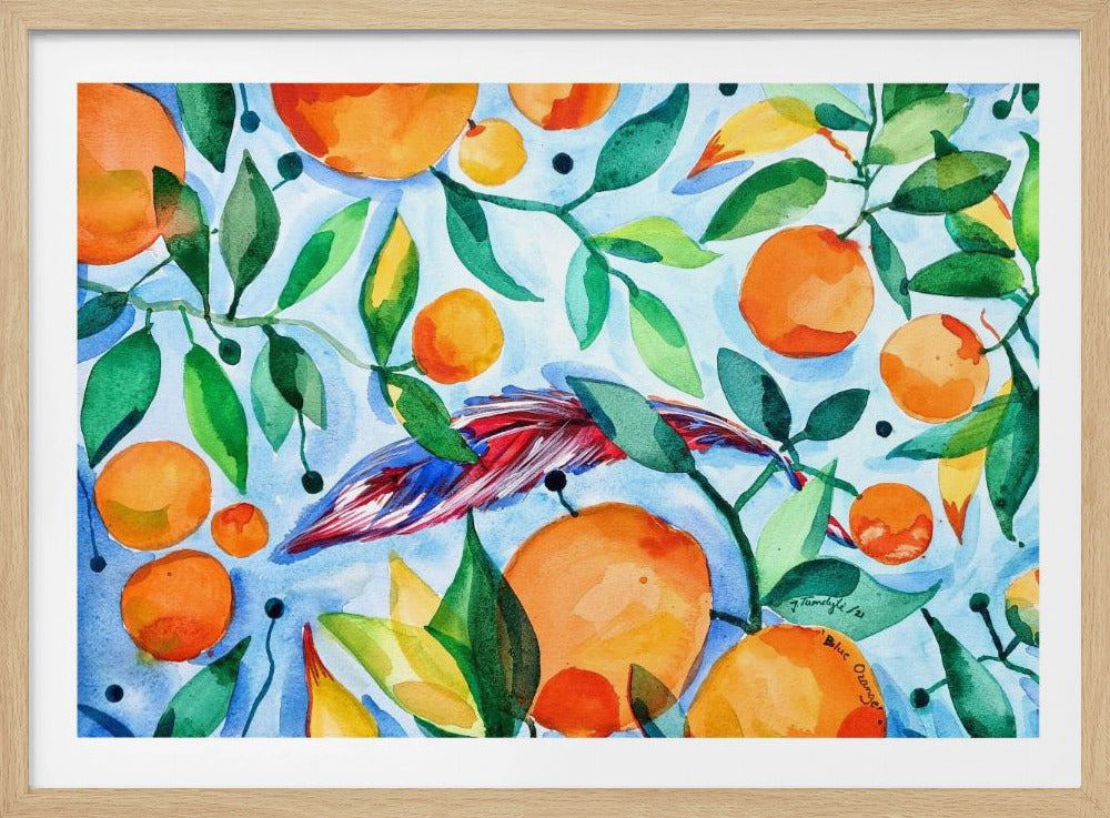 Orange Blau | Poster - Kunstdruck