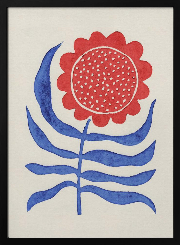 Red Flower / Lino Print | Poster