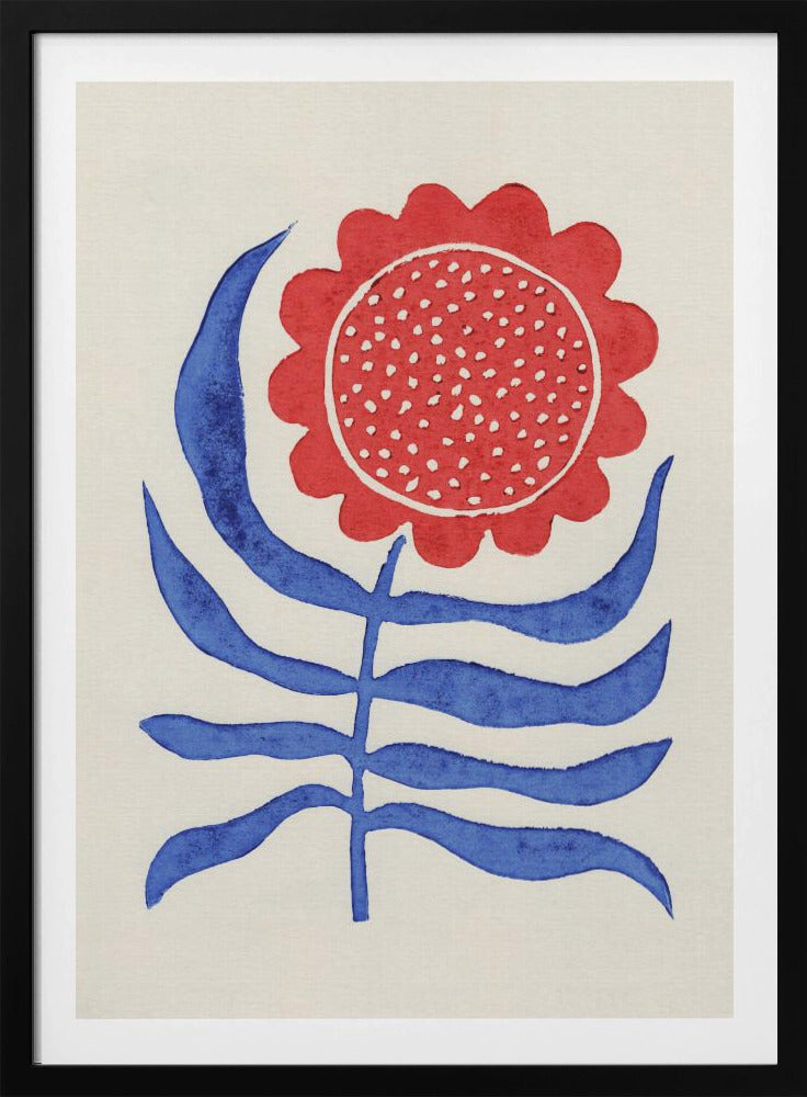 Red Flower / Lino Print | Poster