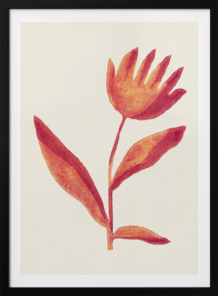 Linogravure Fleur / Viva Magenta | Posters - Affiche Artistique