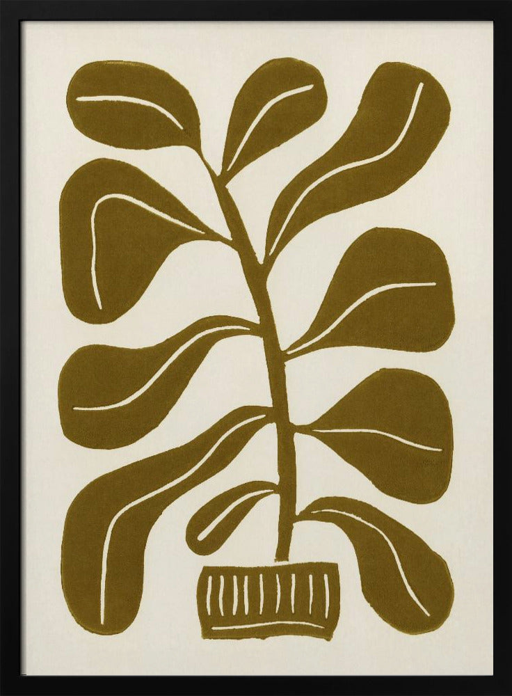 Linocut Houseplant #2 | Poster