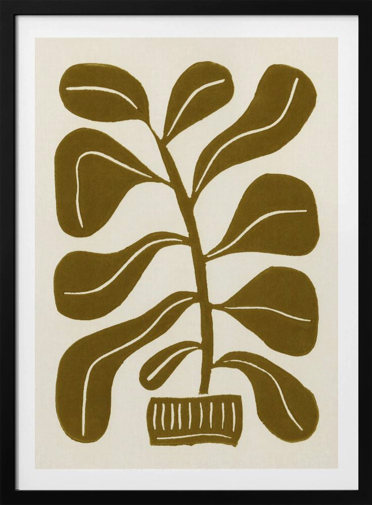 Linocut Houseplant #2 | Poster