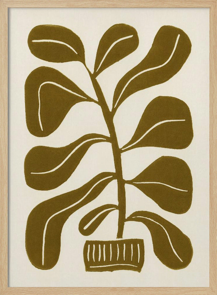 Linocut Houseplant #2 | Poster