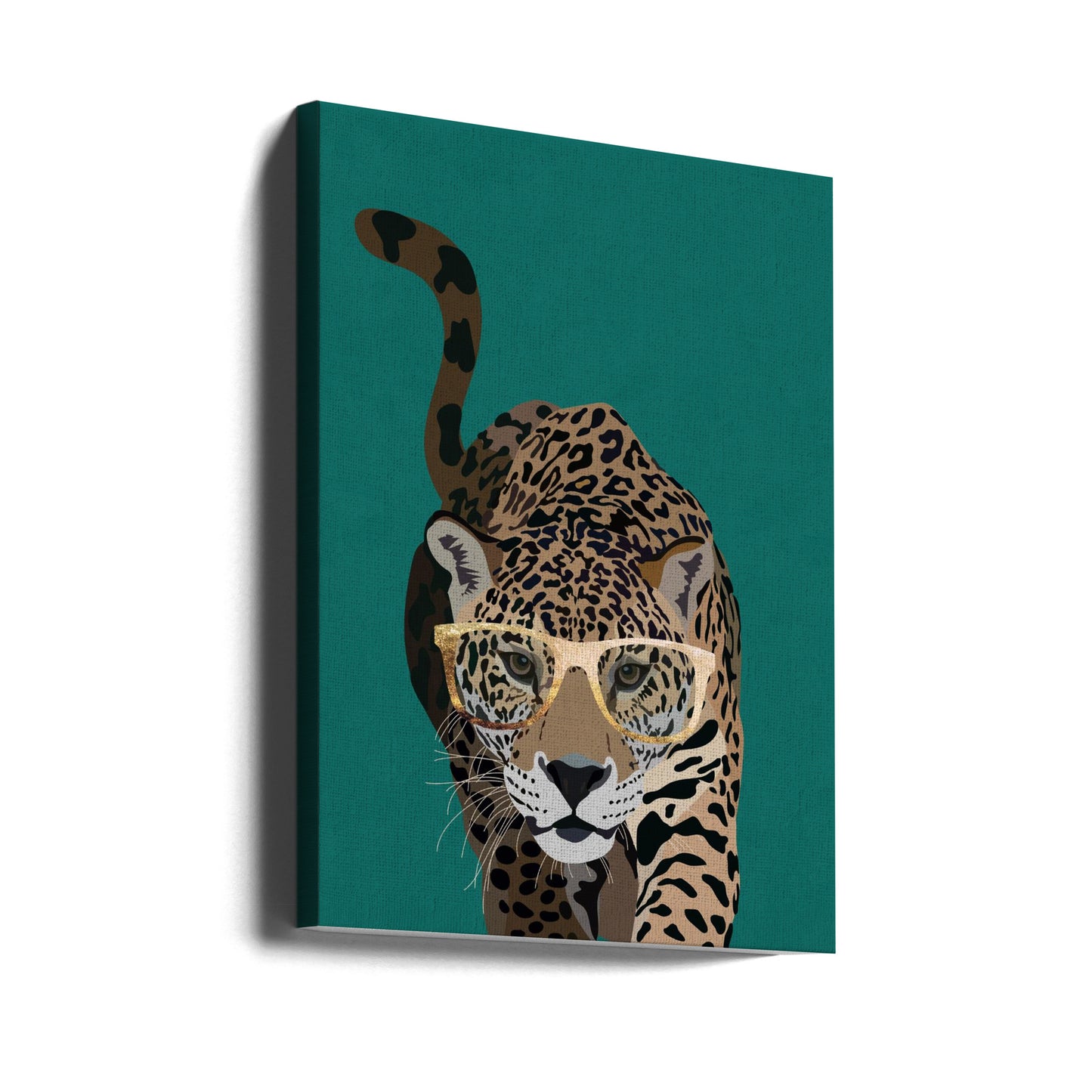 Nieuwsgierige groene luipaard | Canvasprints