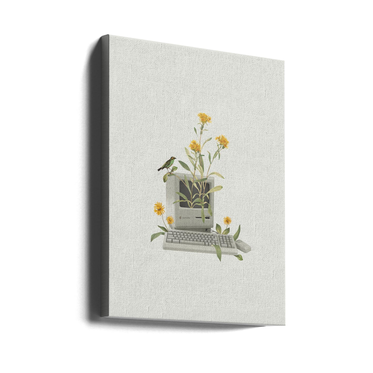 Floral vintage computer | Canvas