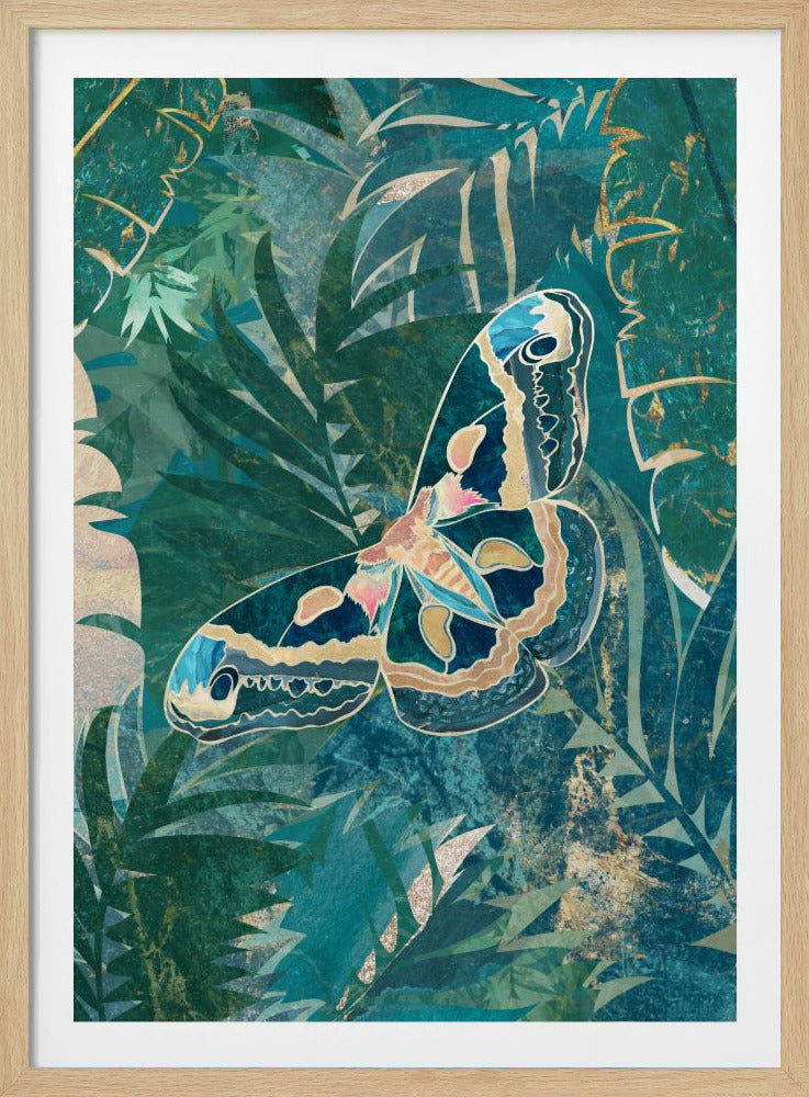 Moth in the tropical leaves | Poster