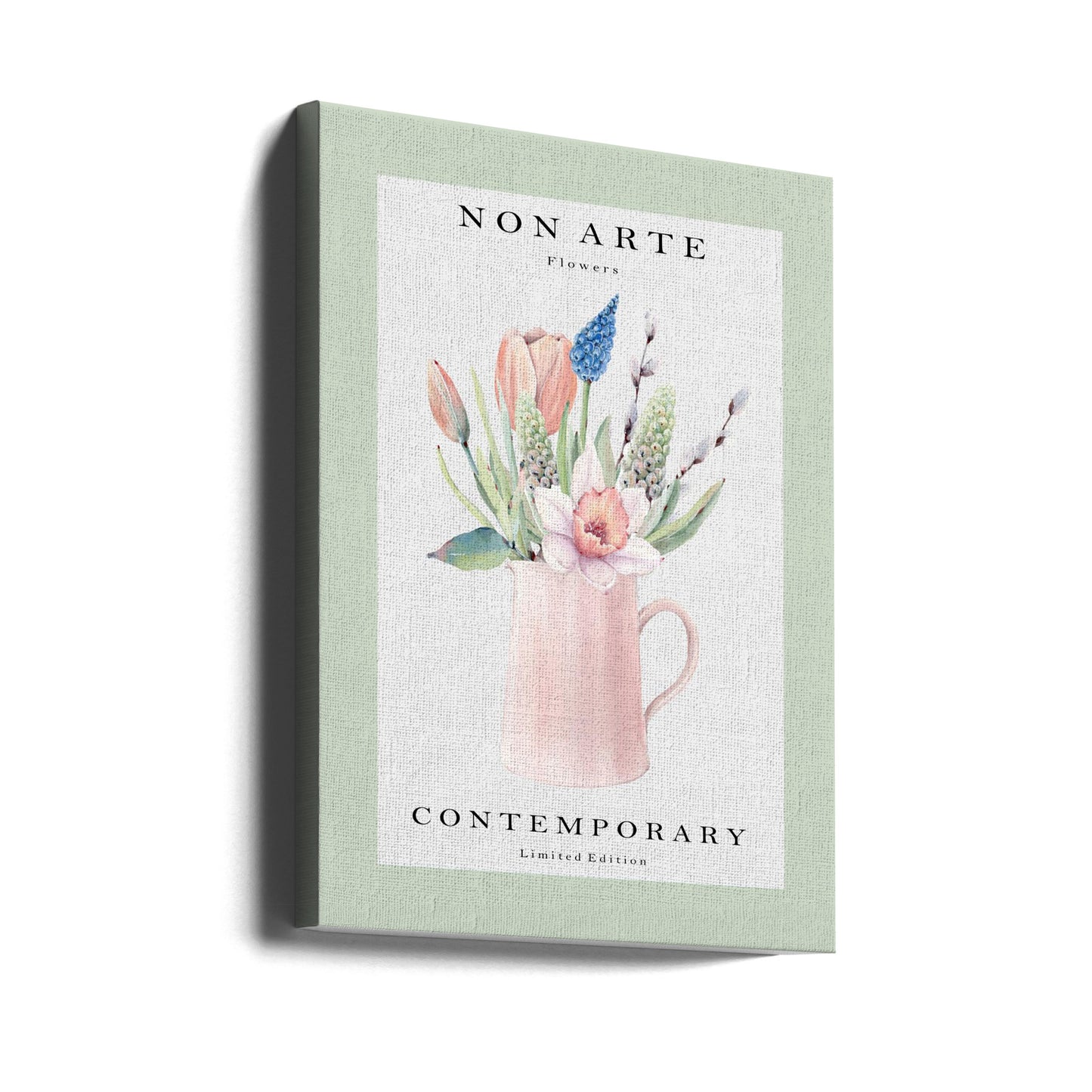 Non Arte Green flower vase | Stampe su Tela