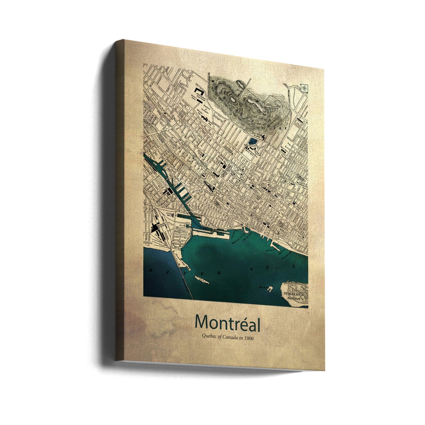 Karte von Montreal | Leinwand-Bilder