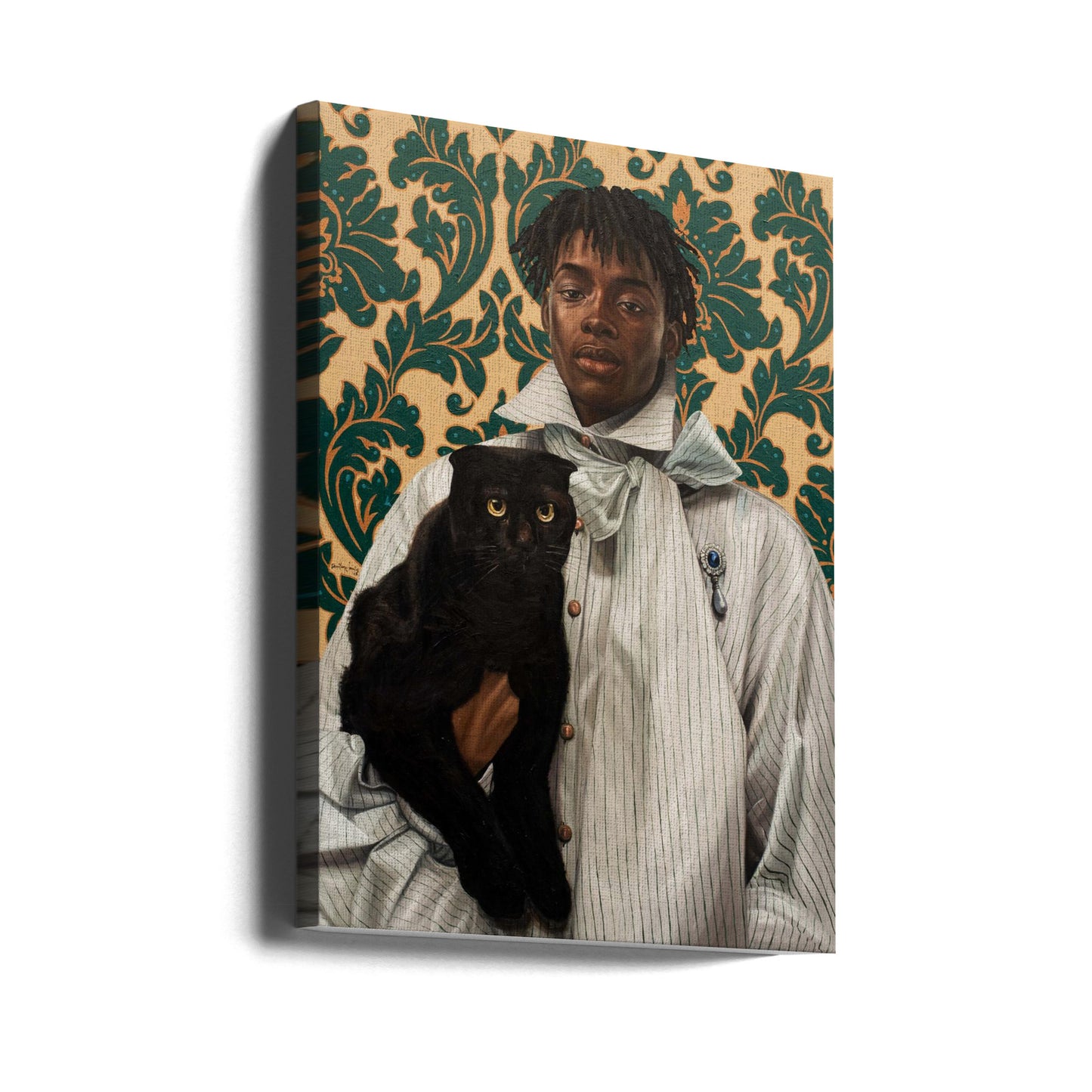 Gentleman med katt | Canvas