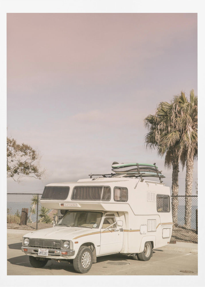 Vintage Camper Parked | Poster
