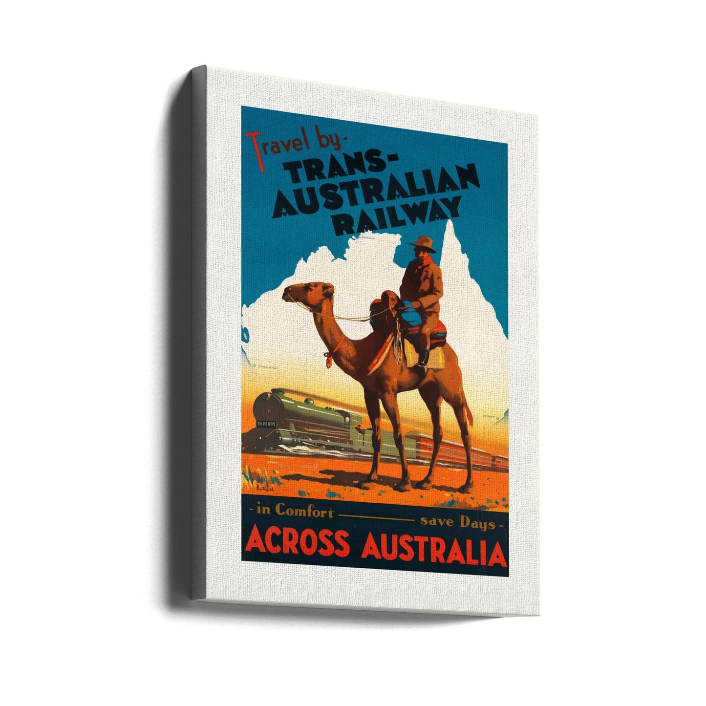 Trans Australian Railway Poster | Canvas