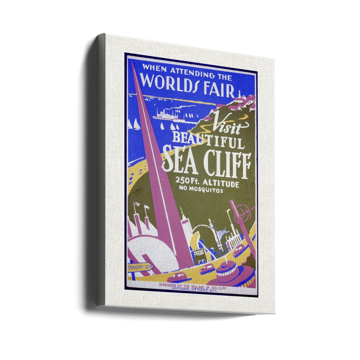 Bezoek de prachtige zeeklif tijdens uw bezoek aan de wereldtentoonstelling | Canvasprints