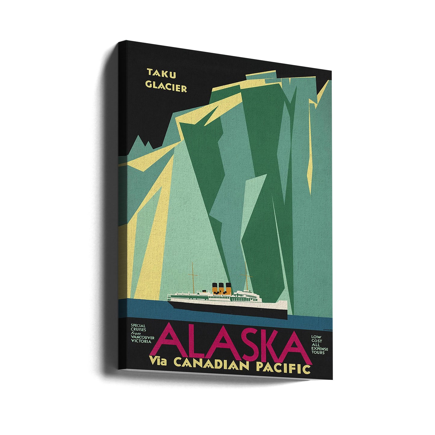 Alaska via Canadian Pacific. Taku-gletsjer - Geen grens | Canvasprints