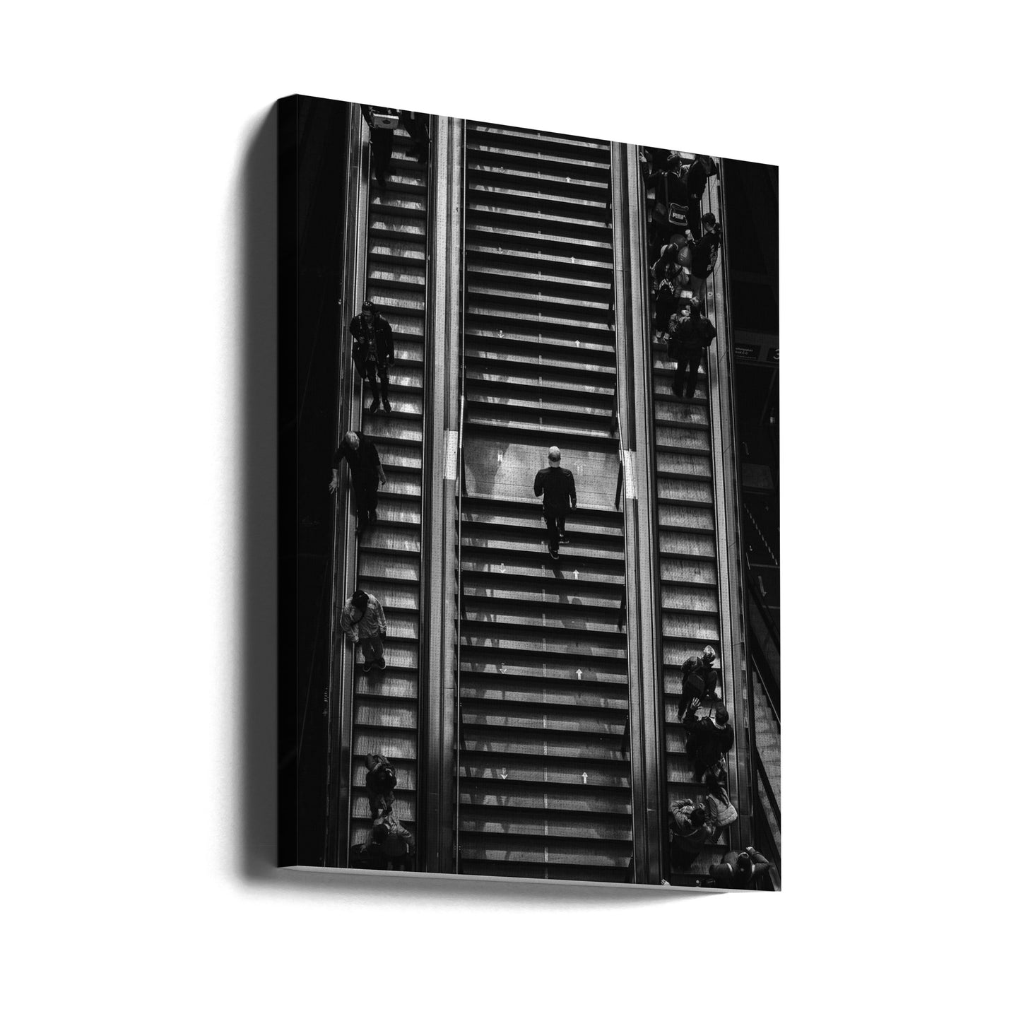 escalera mecánica vs escaleras | Impresiones en Lienzo