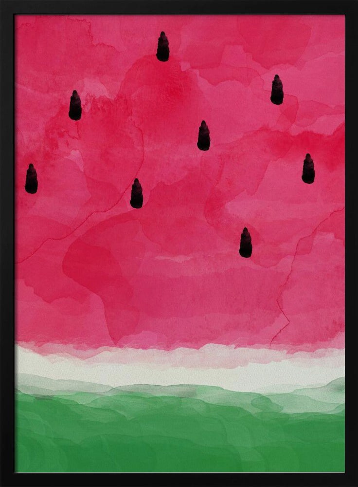 Wassermelone Abstrakt A0 | Poster - Kunstdruck