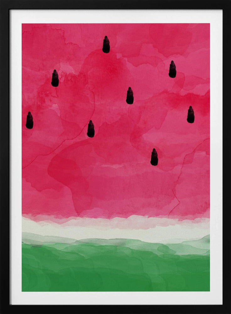 Wassermelone Abstrakt A0 | Poster - Kunstdruck