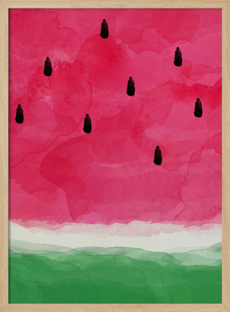 Wassermelone Abstrakt A0 | Poster - Kunstdruck