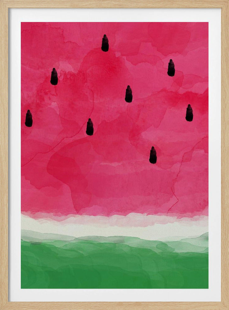 Wassermelone Abstrakt A0 | Poster - Kunstdruck