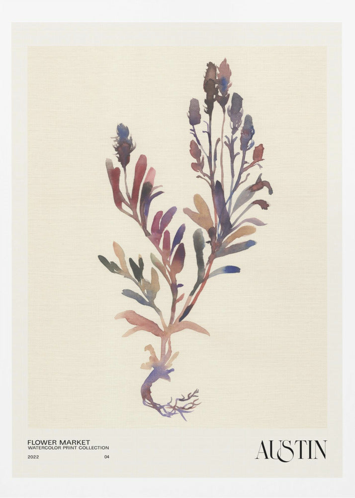 Watercolor print collection. Flower market - Austin | Poster