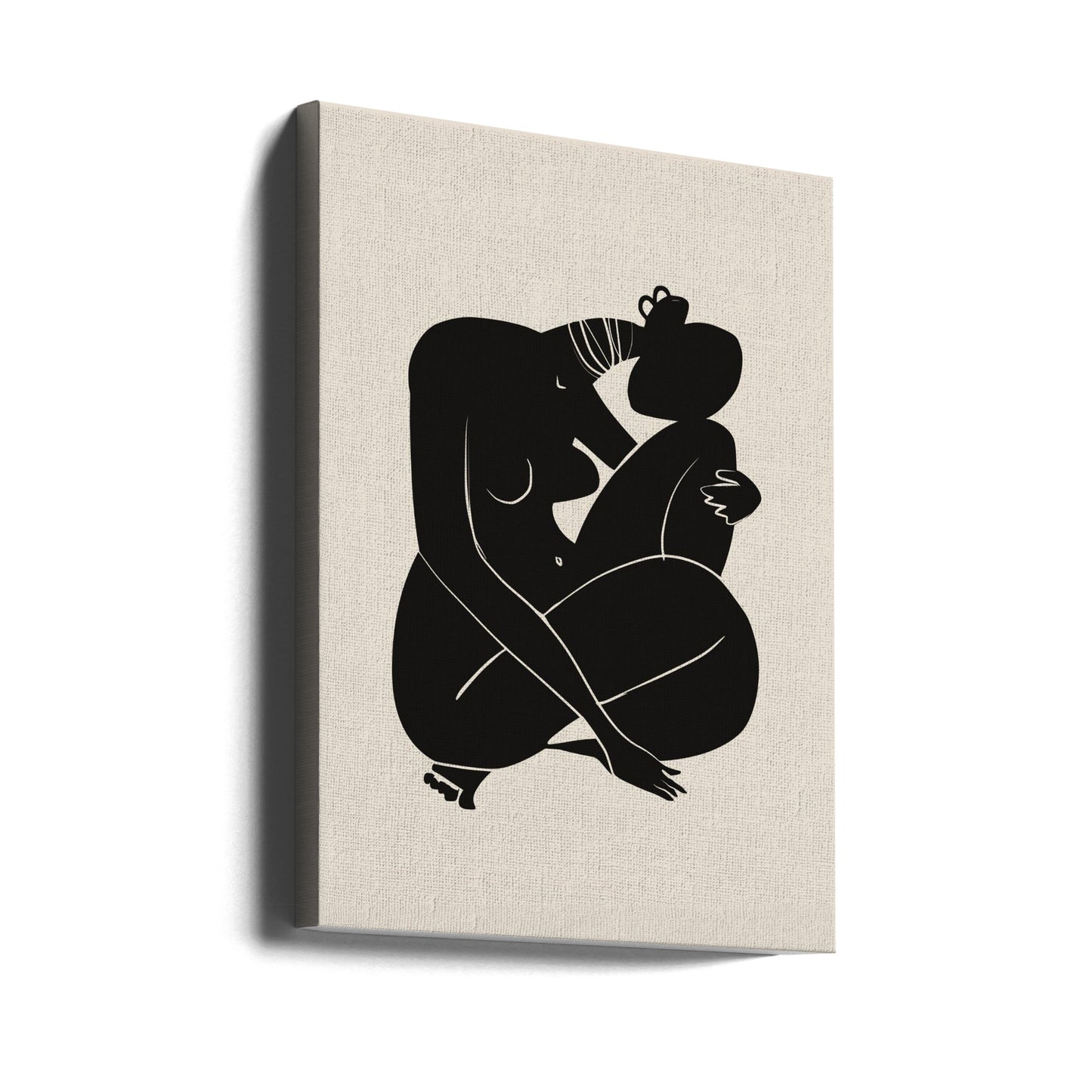 Babylockar Afrikansk naken i svart | Canvas