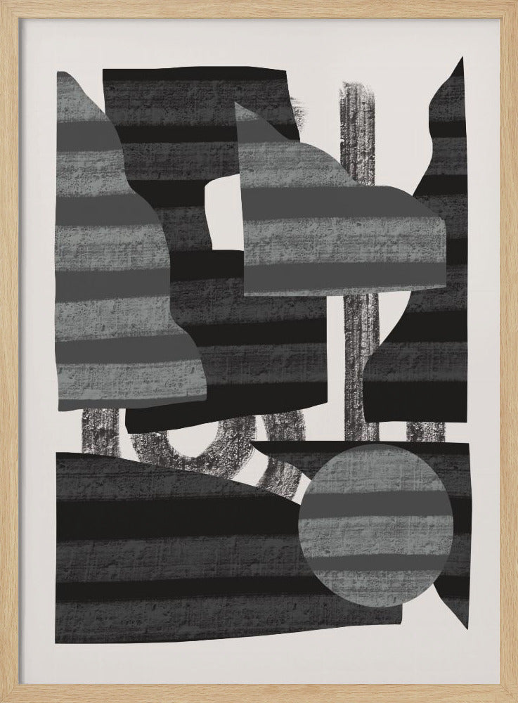 Abstract Stripe Minimal Collage 26 | Poster