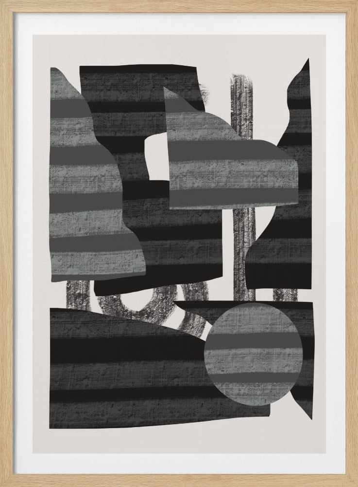 Abstract Stripe Minimal Collage 26 | Poster