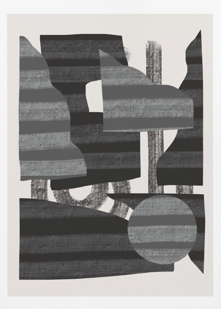Abstract Stripe Minimal Collage 26 | Poster