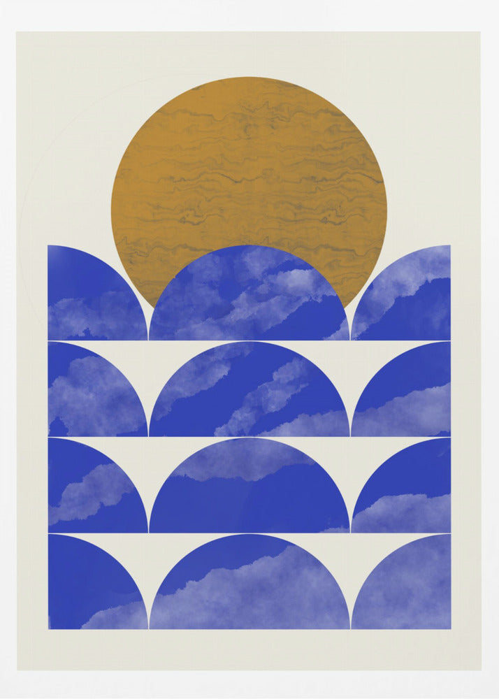 Geometrical Sunset Composition | Poster