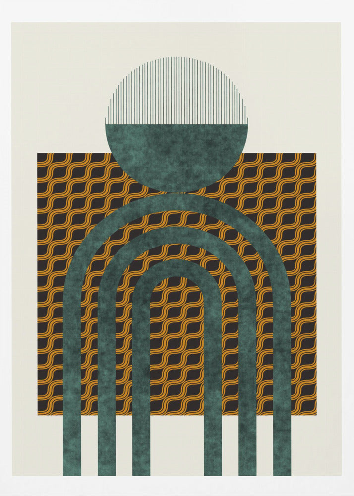 Textured Mid Century Composition 5 | Poster