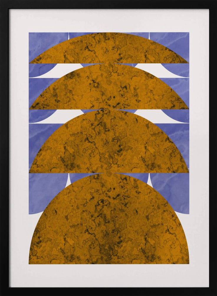 Goldenes Marmorkugel-Design | Poster