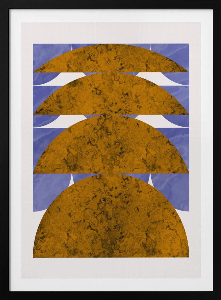 Goldenes Marmorkugel-Design | Poster