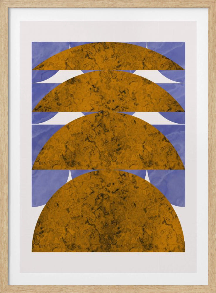 Goldenes Marmorkugel-Design | Poster