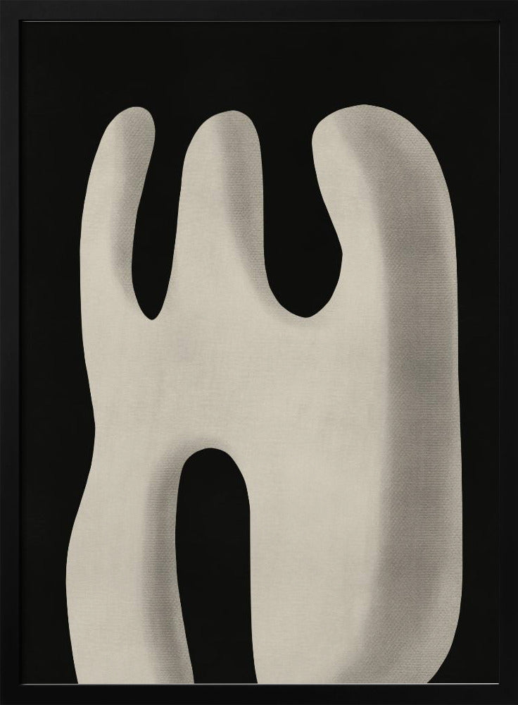 Abstrakte weiße Skulptur Schrei | Poster