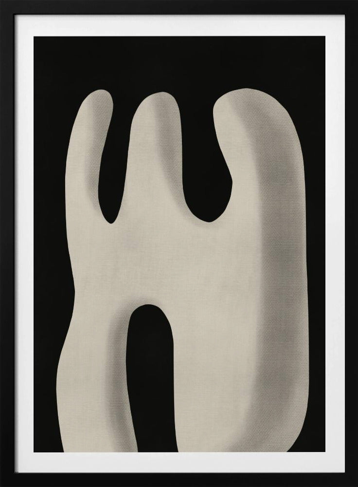 Abstrakte weiße Skulptur Schrei | Poster