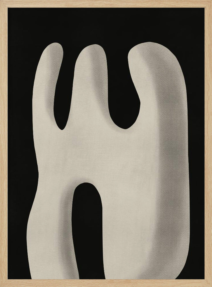 Abstrakte weiße Skulptur Schrei | Poster