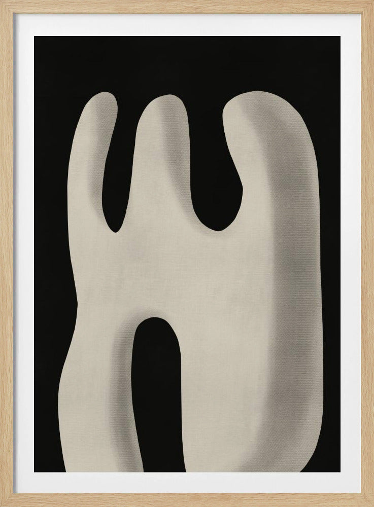 Abstrakte weiße Skulptur Schrei | Poster