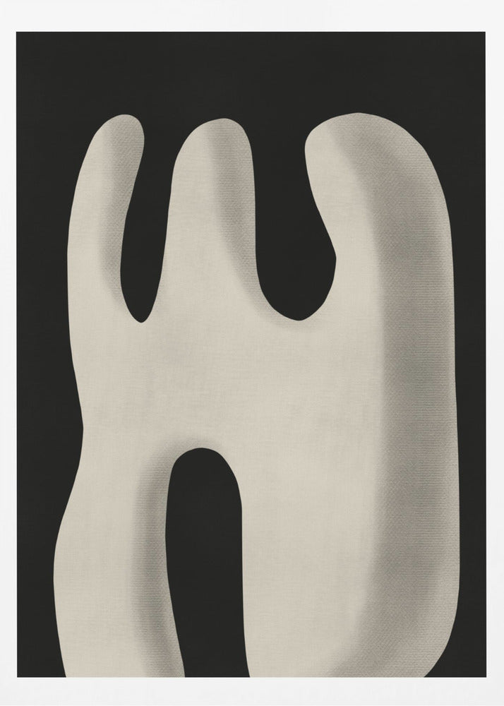 Abstrakte weiße Skulptur Schrei | Poster