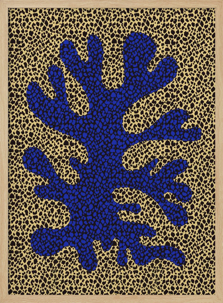 Blue and Yellow Coral pattern | Poster