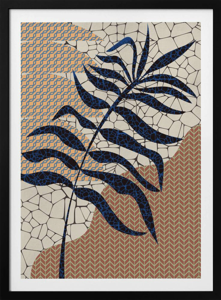 Palm Leaf Mosaic Design | Poster