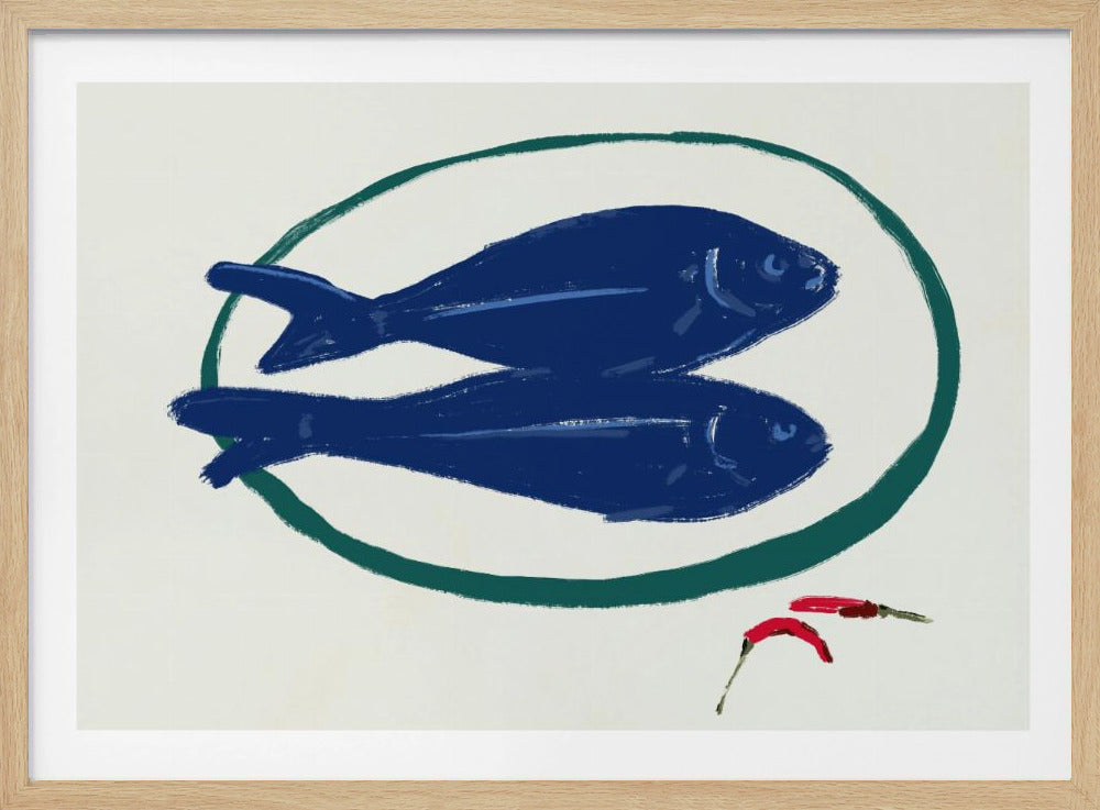 Blå fisk och kryddor | Poster
