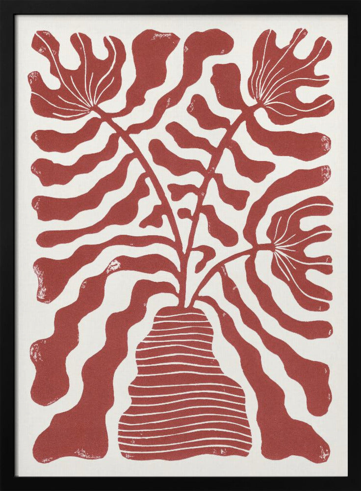 Red Flowers In a Vase | Poster