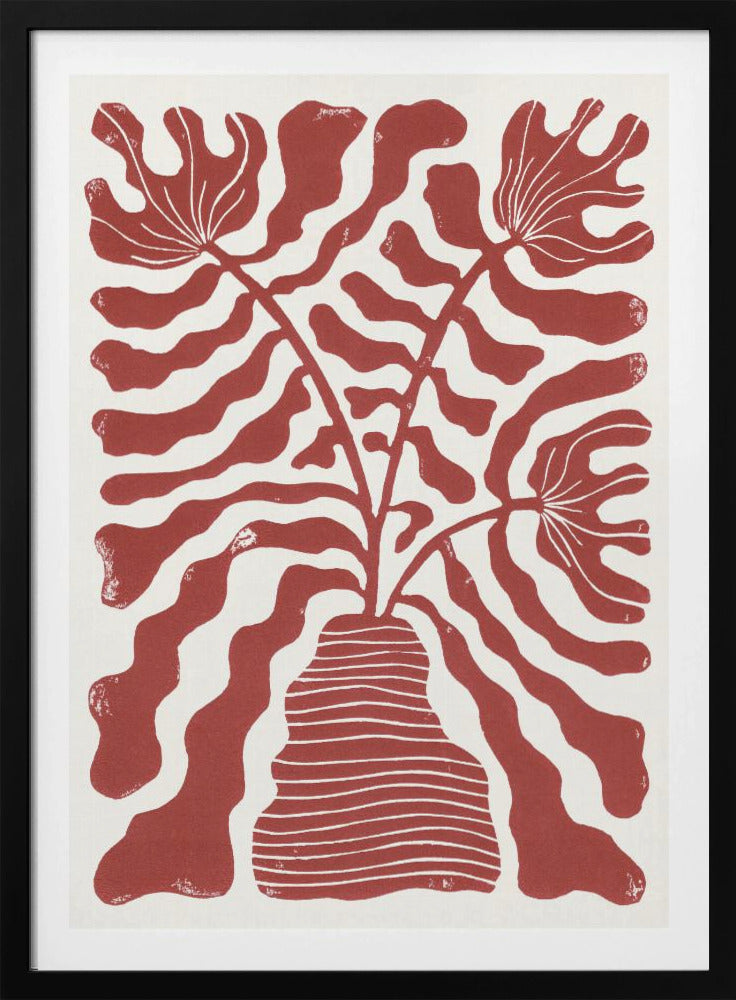 Red Flowers In a Vase | Poster