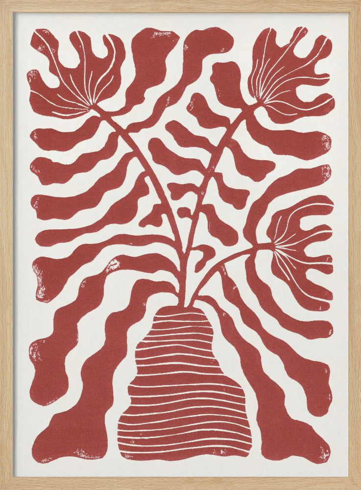 Red Flowers In a Vase | Poster