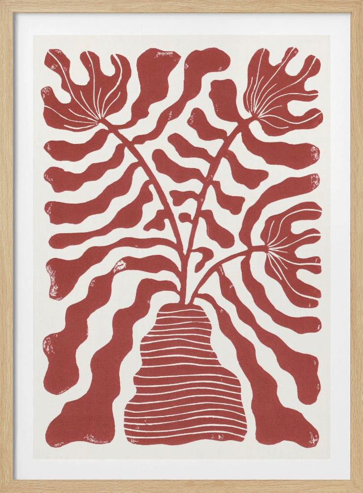 Red Flowers In a Vase | Poster